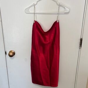 Elegant Red Slip Dress